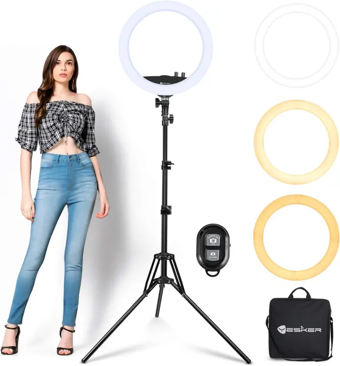 14-Inch LED Ring Light Kit with Adjustable Tripod and Phone Mount