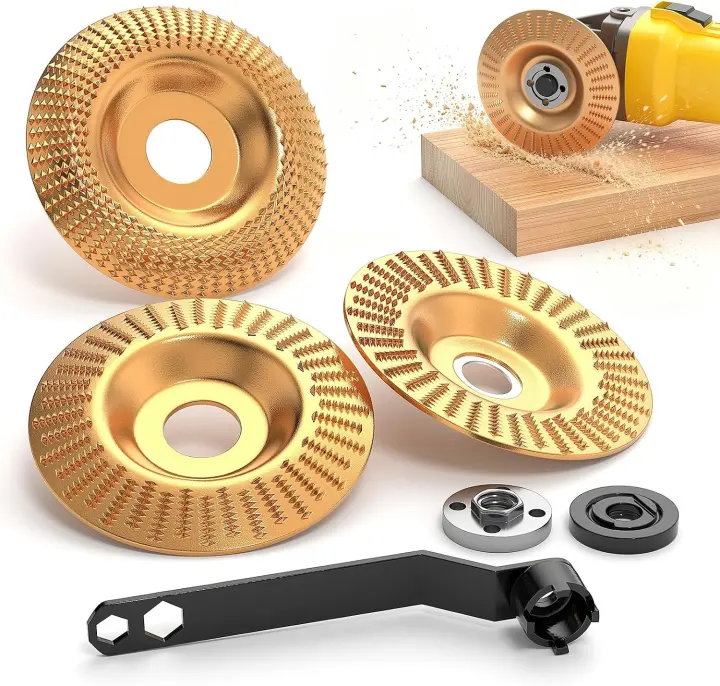 14-Piece Wood Carving Disc Kit for Angle Grinders (4"/4.5")