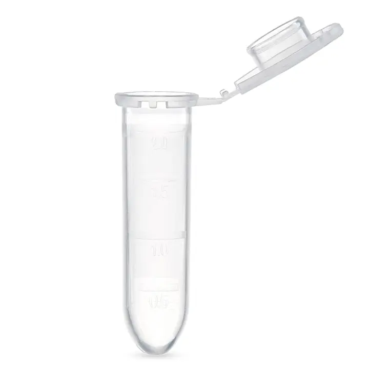 2 mL Polypropylene Graduated Microcentrifuge Tubes with Snap Caps — Pack of 1000