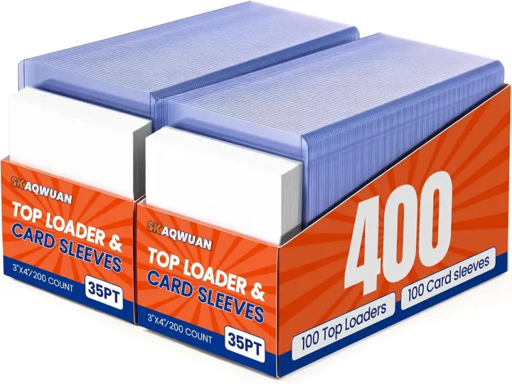 400 Card Sleeves — 3"x4" Hard Toploaders with Soft Inner Sleeves