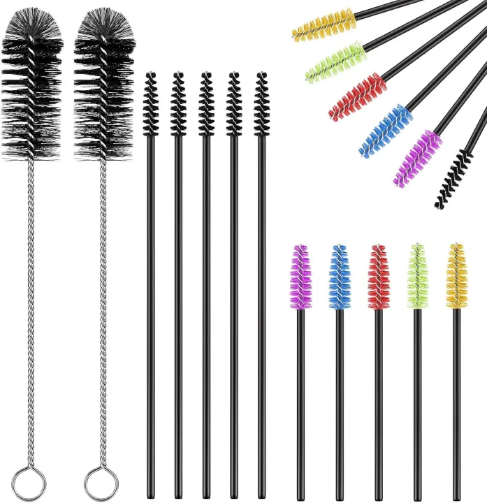 62-Piece 3-Size Hummingbird Feeder Cleaning Brush Set — Black