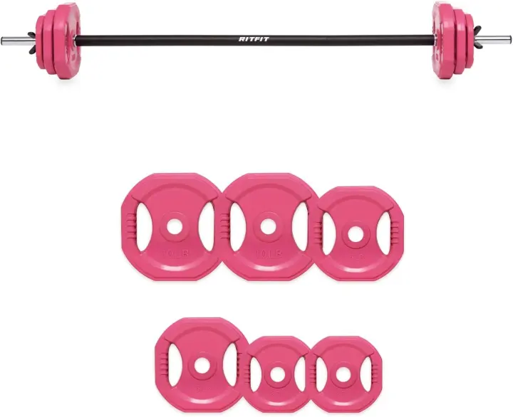 Adjustable Padded Barbell Weight Set for Home Workouts