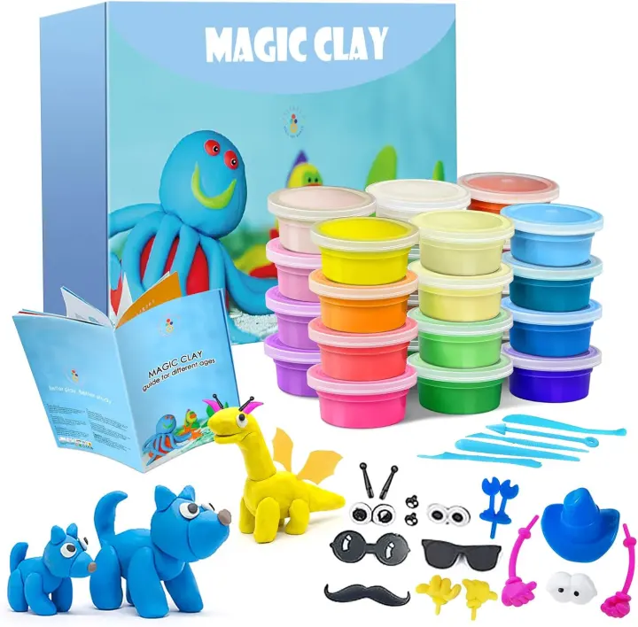 Air-Dry Modeling Clay Kit — 24 Colors with Tools & Accessories