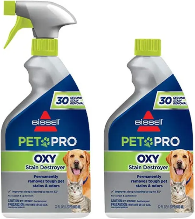 Bissell PET PRO OXY Stain Destroyer — Carpet & Upholstery Spray, 22 oz x2