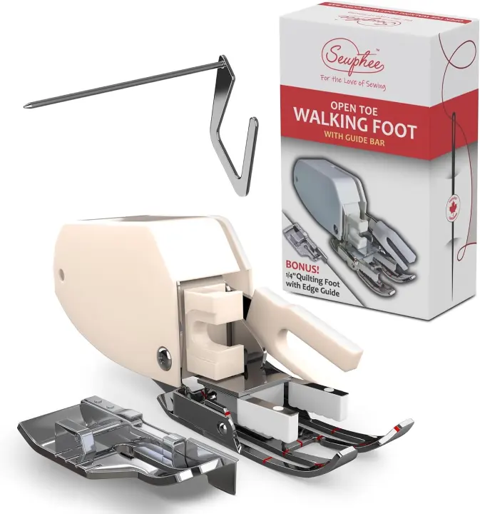 Open-Toe Walking Foot Kit — 7mm Low-Shank Sewing Machine Attachment