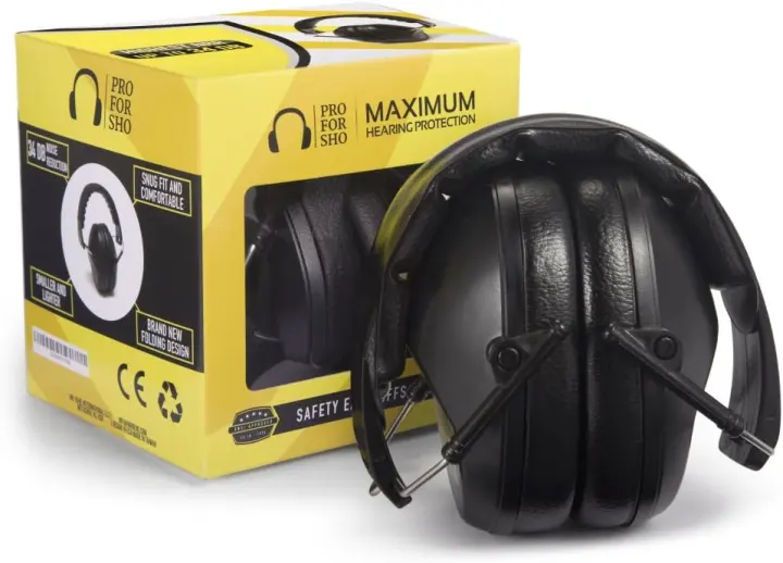 Pro For Sho 34 dB NRR Shooting Ear Muffs — Compact Hearing Protection
