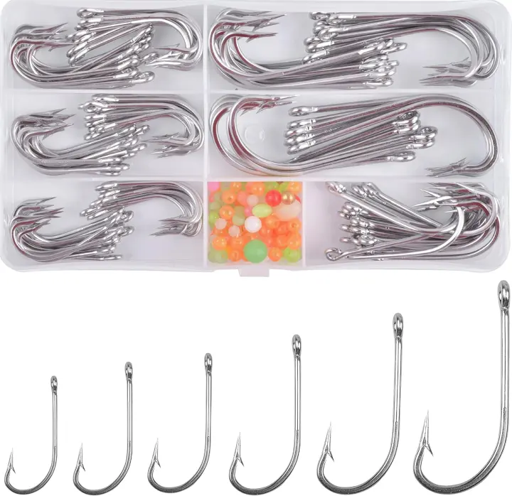 Saltwater O'Shaughnessy J Hooks — 130pc Stainless Long-Shank Set