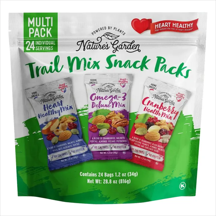 Trail Mix Snack Packs — 24 Single‑Serve 1.2 oz Pouches (28.8 oz)