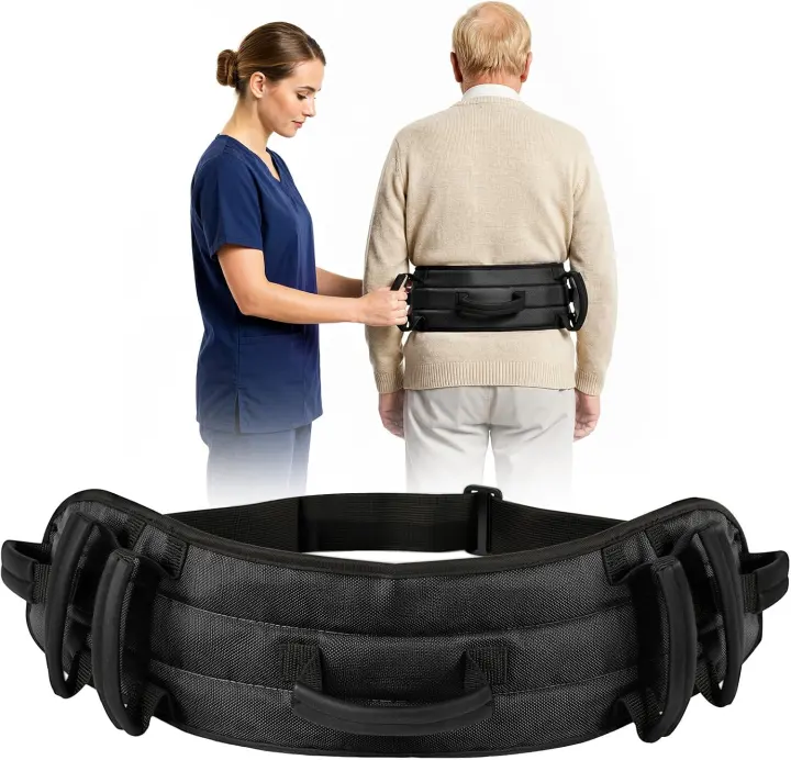 Transfer/Gait Belt with Seven Handles for Seniors and Patients