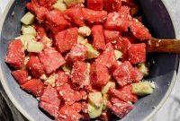 Refreshing Watermelon, Cucumber and Feta Salad Recipe