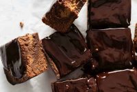 Fudgy Pumpkin Brownies with Cinnamon Chocolate Swirl