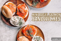 Smoked Salmon Mini Bagel Sandwiches for Brunch