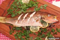 Grilled Whole Snapper Recipe with Lemon Herb Cream Sauce