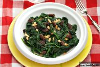 Catalan-Style Spinach with Pine Nuts and Raisins
