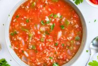 Stuffed Pepper Soup Recipe with Ground Beef and Rice