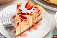 Creamy Strawberry Swirl Cheesecake Recipe