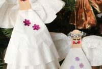 DIY Coffee Filter Angel Ornament for Kids