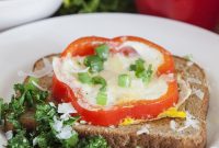 Baked Parmesan Eggs in Bell Pepper Rings