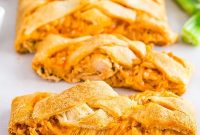 Cheesy Buffalo Chicken Puff Pastry Braid