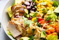 Southwest Chicken Salad with Avocado and Lime Dressing