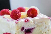 Creamy White Chocolate Raspberry Poke Cake Recipe