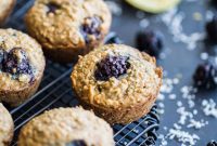 Make-Ahead Blackberry Lemon Overnight Oatmeal Muffins