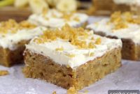 Chewy Banana Blondies Recipe with Chocolate Chips