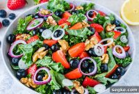 Massaged Kale Salad with Fresh Berries and Citrus Vinaigrette