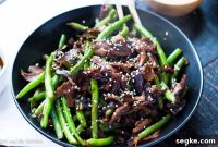 Honey Soy Glazed Green Beans with Shiitake Mushrooms