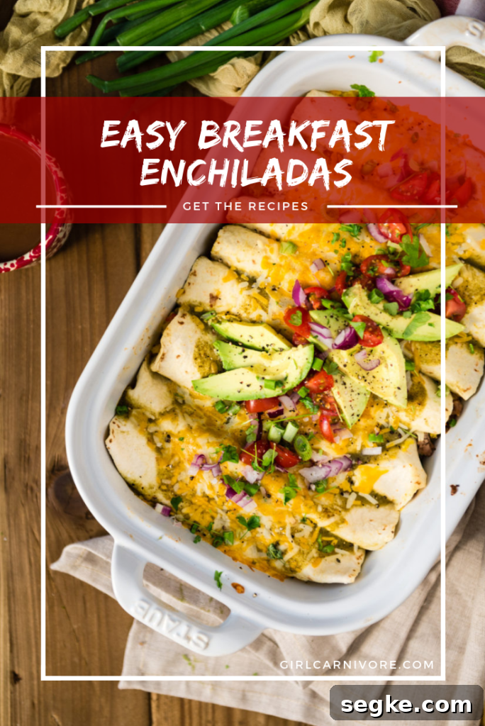 Salsa Verde Breakfast Enchiladas Recipe 5 Easy Breakfast Enchiladas with Salsa Verde Recipe on GirlCarnivore.com