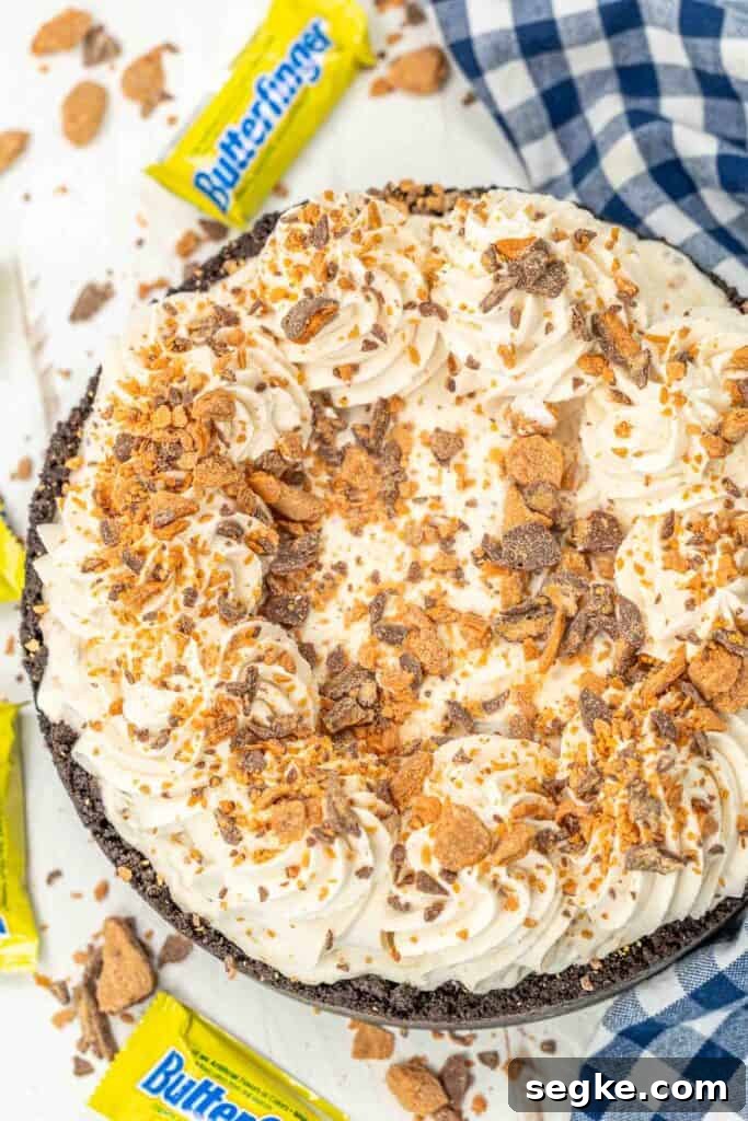 whole ice cream pie on a table