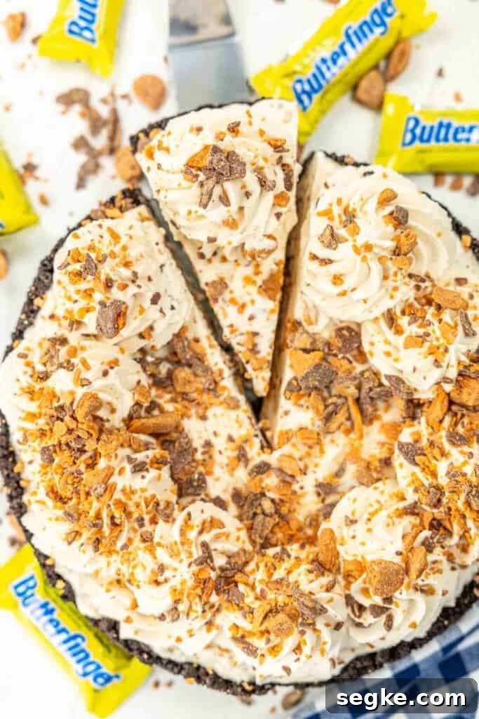 cutting into ice cream pie