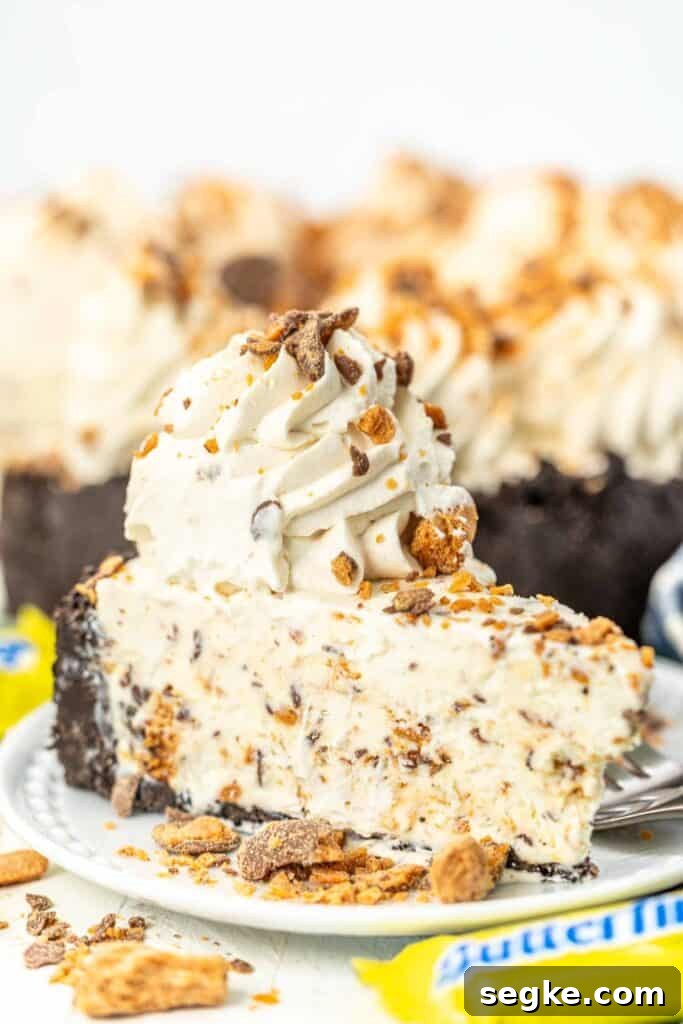 slice of ice cream pie on a plate