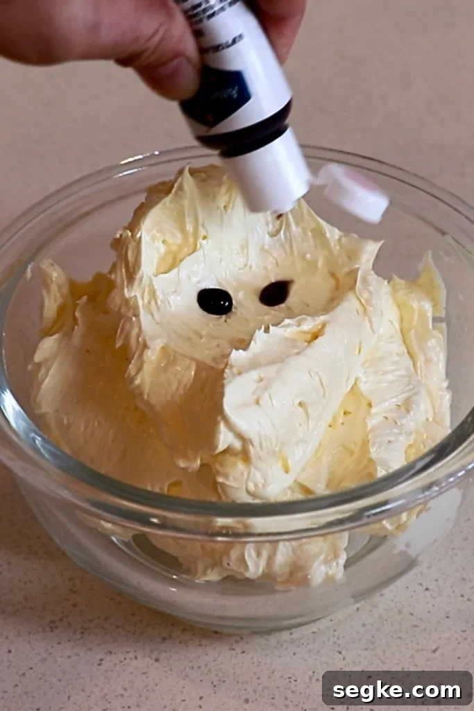 Colored French buttercream samples