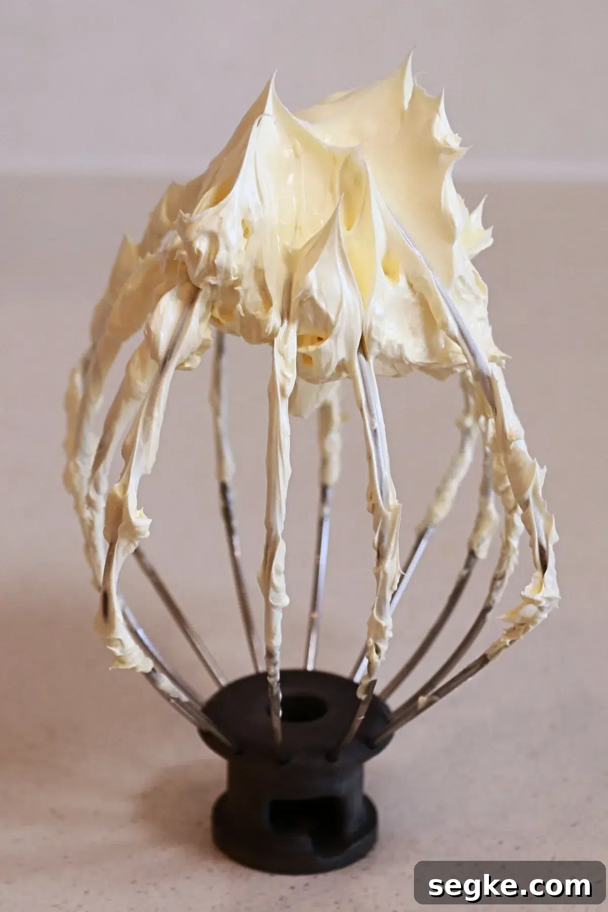 Bowl of pale, silky pâte à bombe