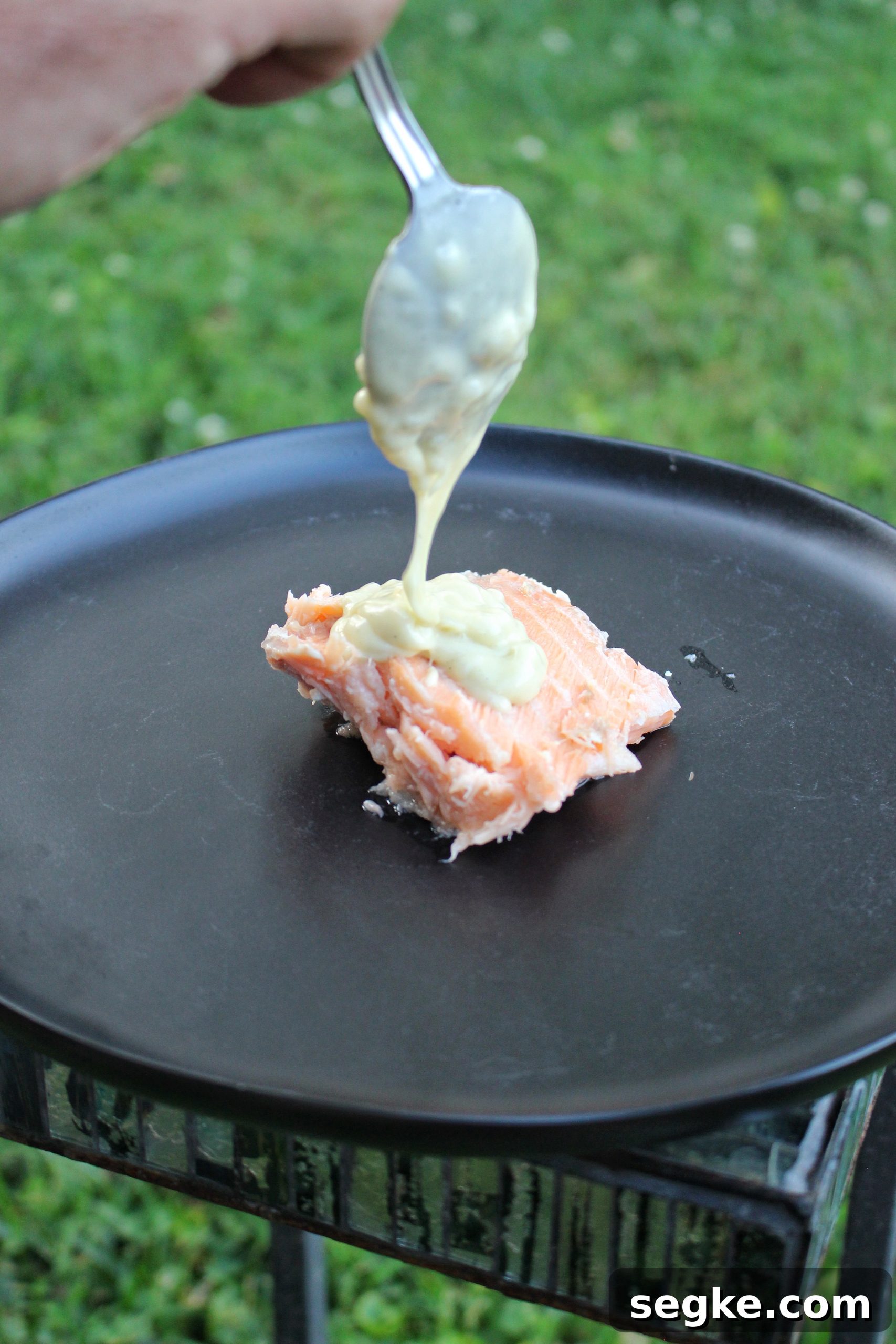 Salt-Crusted Salmon Recipe: Oven-Baked and Tender 6 Garnishing and plating the meal.