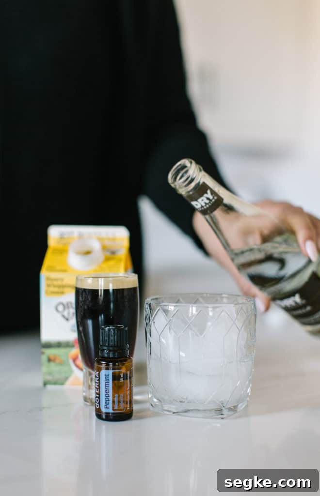 White Russian mocktail ingredients