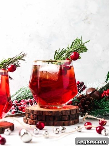 orange lime cranberry mocktail