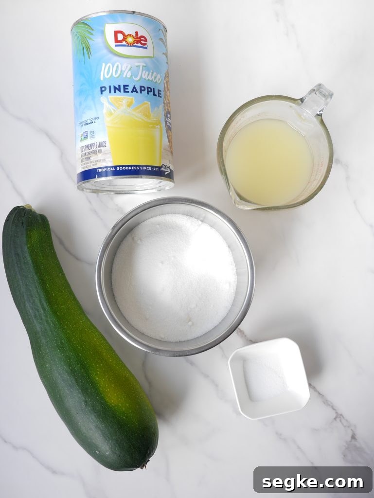 Jars of pineapple zucchini