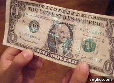 tooth fairy glitter dollar bill