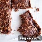 No bake bars on parchment paper.
