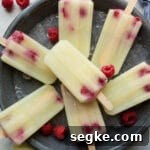 Popsicles on a blue tray.