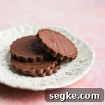 Chocolate cookies on plate