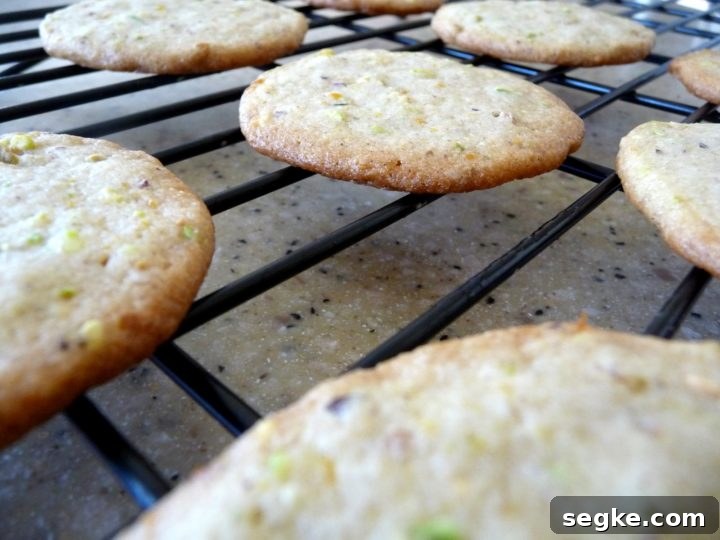 cannoli cookies cooling on a wire rack