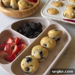Blueberry and white chocolate muffins served with berries and yogurt.