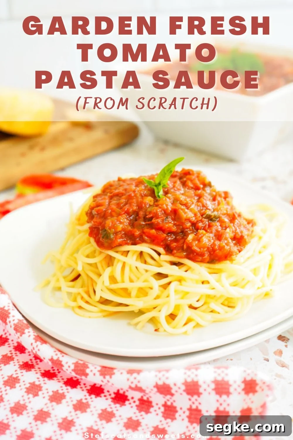 vertical spaghetti with pasta sauce and text