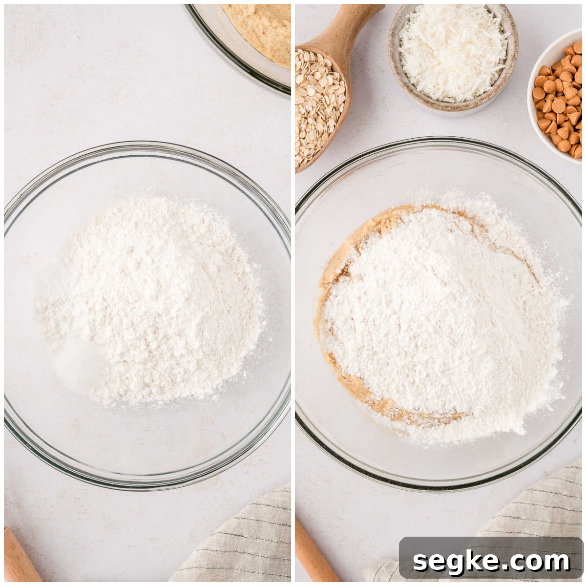 Chewy Coconut Butterscotch Cookie Recipe 5 Steps to make coconut butterscotch cookies.