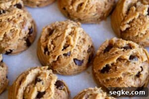 How to Make Chewy Biscoff Chocolate Chip Cookies 9 Divide Biscoff chocolate chip cookie dough into balls.
