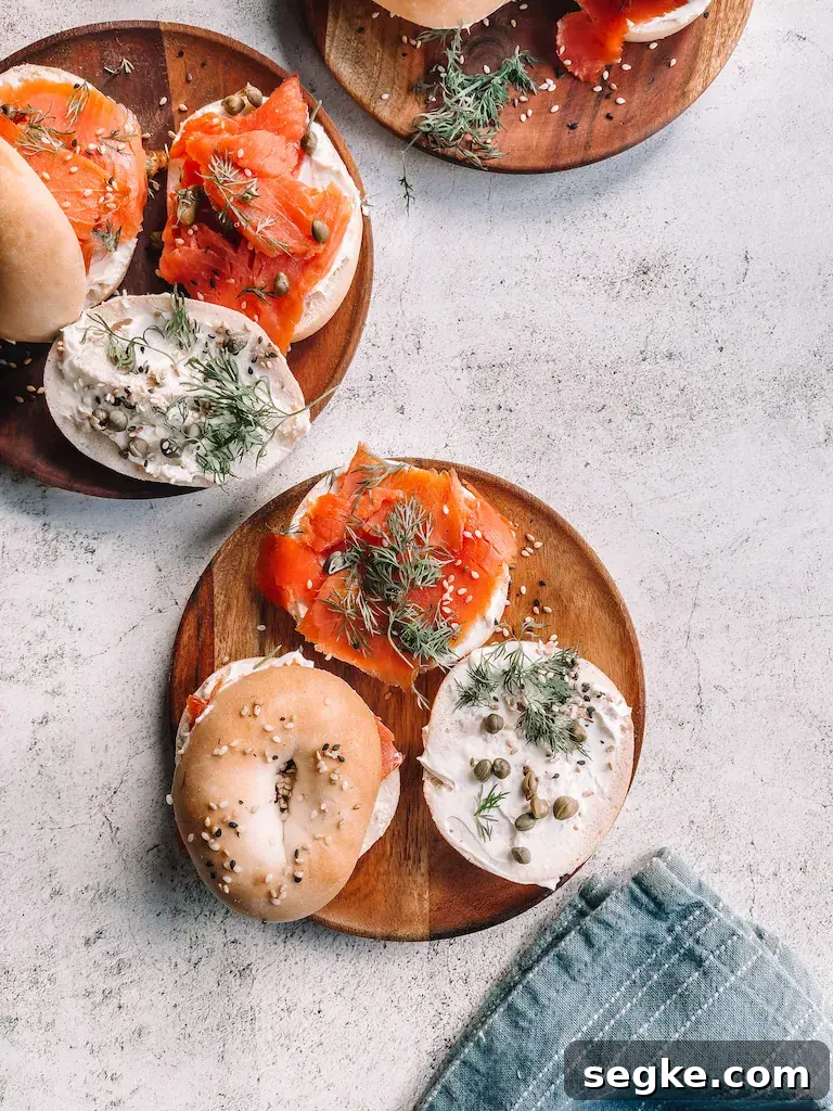Mini Bage Smoked Salmon Recipe idea