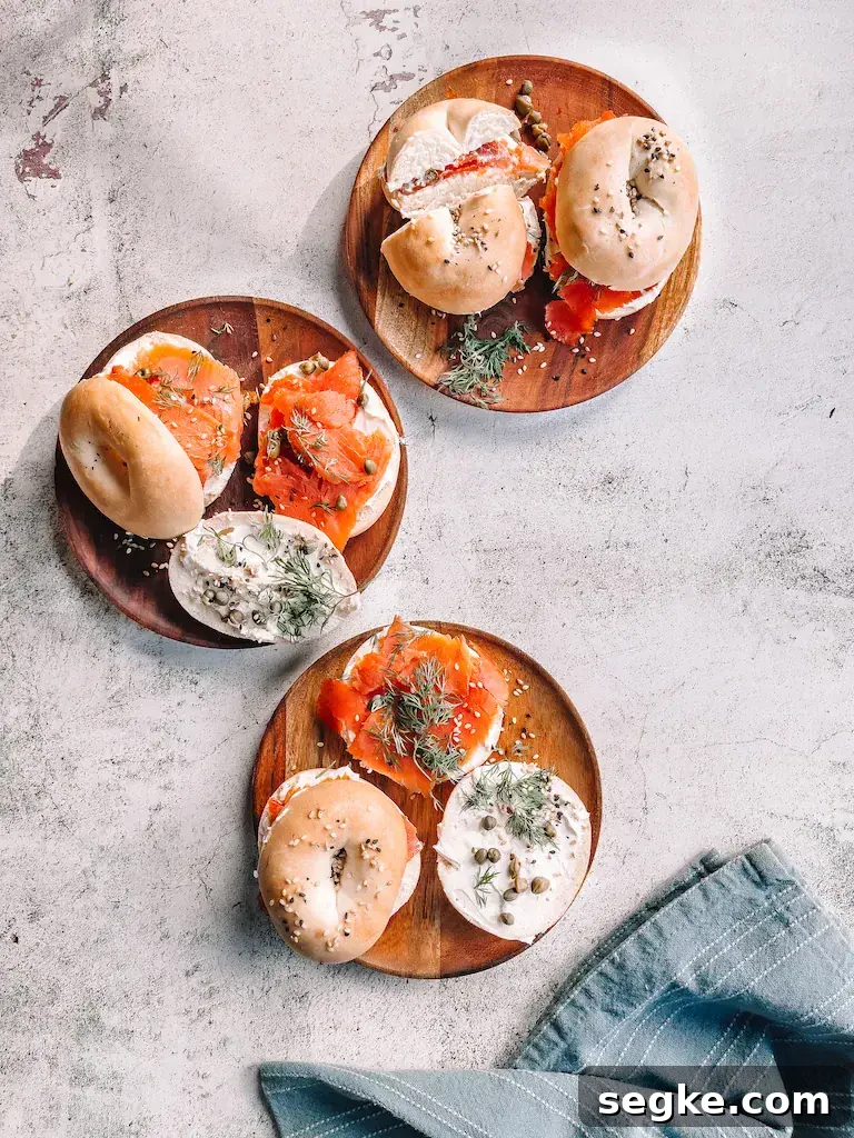 Mini Bagel Salmon Sandwiches